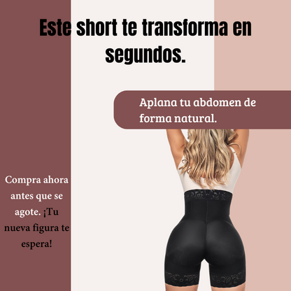 SHORT REDUCTOR LEVANTA COLA CON BROCHES