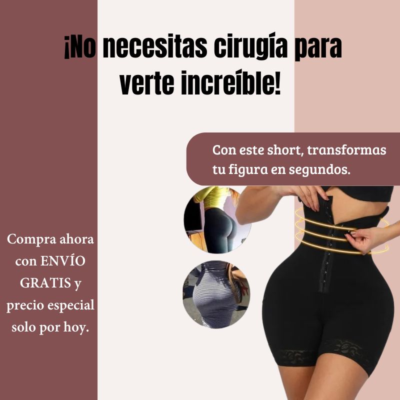 SHORT REDUCTOR LEVANTA COLA CON BROCHES