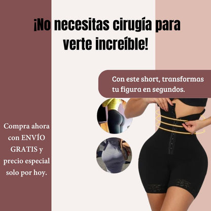 SHORT REDUCTOR LEVANTA COLA CON BROCHES
